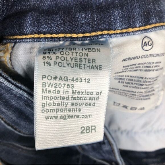 AG Adriano Goldschmied Farrah Skinny Ankle Jeans High Rise Raw Frayed Hem 28 - Picture 8 of 9